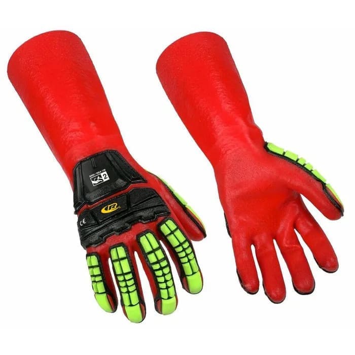 Ansell RINGERS® R-074 PVC-Coated Chemical Impact Resistant Medium Cuff Gloves