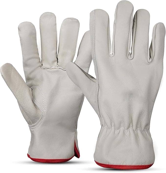 Leather Work Gloves, Durable Hand Protection for All Environments, Perfect for Industrial & Residential Use