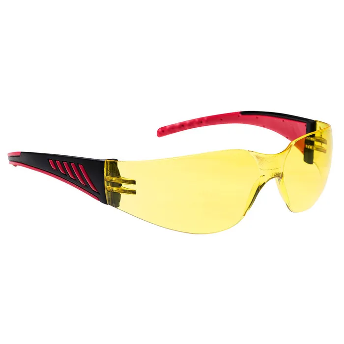 Portwest Wrap Around Hip Safety Glasses, Amber - PR32